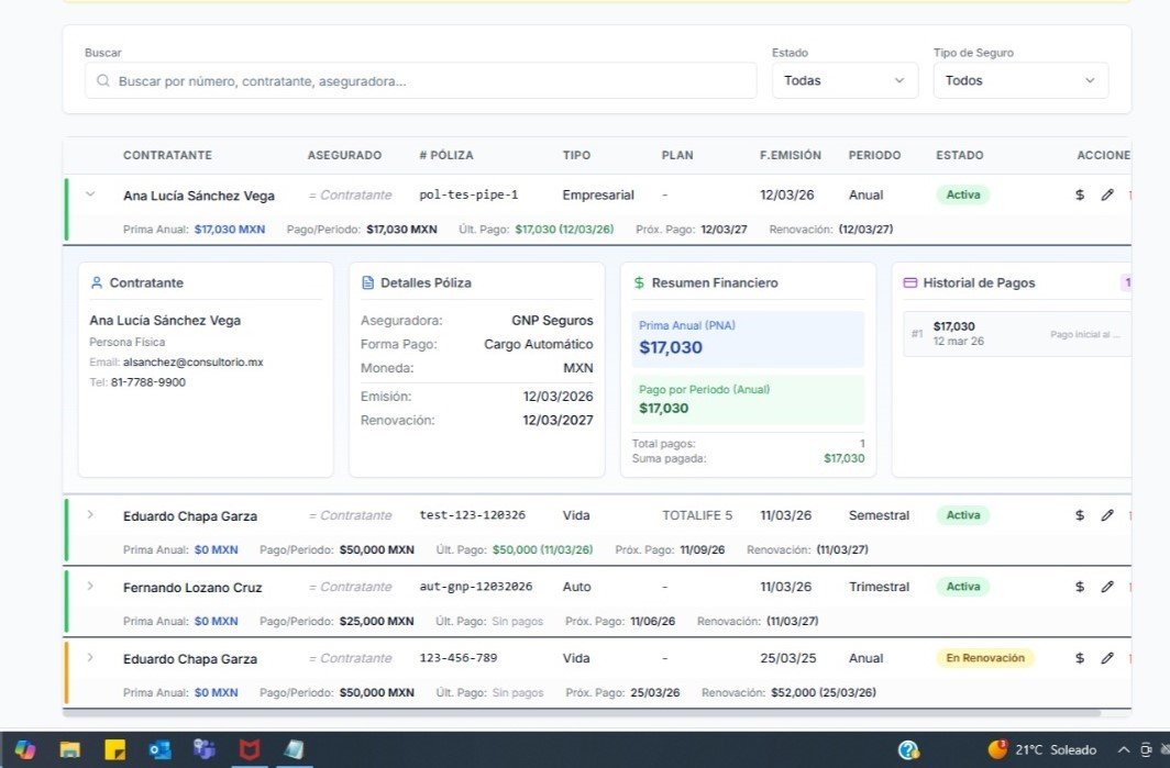 Control de Pólizas AgentTrack